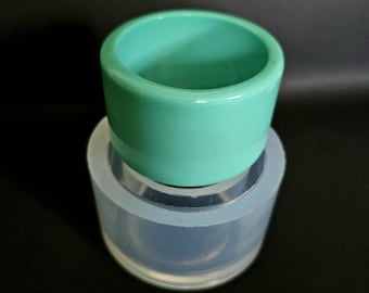 Wide Chunky Bangle Clear silicone flexible mold. Create your own bangle (MB034)