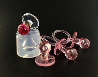 Pacifier Mold (MP121) Clear Silicone Resin Mold For Pendant, Keepsake, Baby Shower Decor.