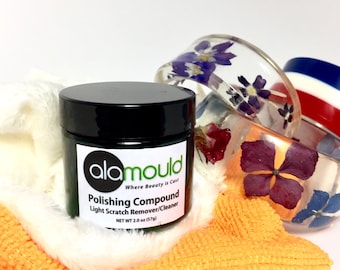 Alamould Polishing Compound (RP134) resin jewelry and home decor polish/buff compound. Removes fine scratches and clean surface