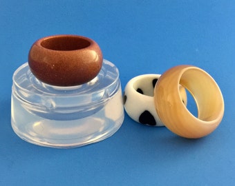 Mold Ring. Size 6,7,8 Clear Silicone Band Ring Molds. Resin jewelry. Made in USA (MR130)