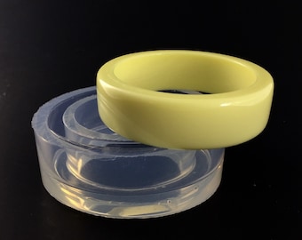 Resin Molds, clear silicone mold for bangle bracelet size S/M (MB011)
