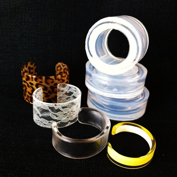 Cuffs mold, Clear Silicone Rubber Mold for open cuffs bracelet. Create Your Own Bracelet.(MB096)