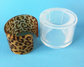 Clear Silicone Rubber Mold open Cuff Bracelet, Create your own bracelet (MB064)