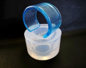 Bracelet cuff clear silicone mold. Smooth shiny cuff. Jewelry mold.