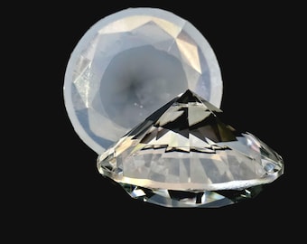 Large Crystal Mold. Sophisticated Diamond Cut. Resin Art. Clear Silicone Mold.