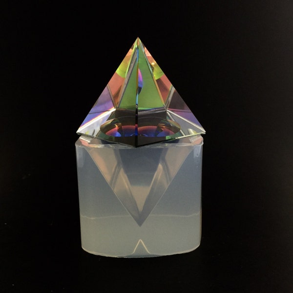 Large Pyramid Mold, Clear Silicone Resin Mold, Home Decor Mold (MD075)