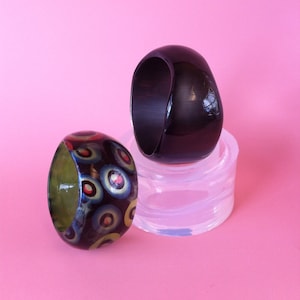 Wavy chunky bangle mold, Clear flexible rubber silicone mold (MB035)