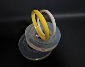 Clear Silicone Rubber Mold for thin crystal and smooth bracelets (MB046)