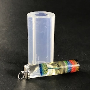 Long Pendant Mold. Clear silicone pendant mold. Jewelry Cup Findings. Resin pendant mold. Made in USA Alamould moulds (MP143)