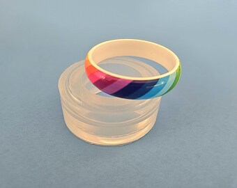 Kid's size bracelet mold. Clear Silicone Mold for Bangle Bracelet (MB230)