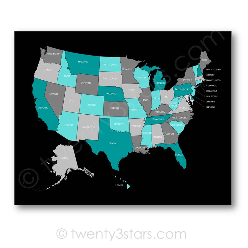 Custom United States Map Poster - Il 794xN.1425387255 Dk4f
