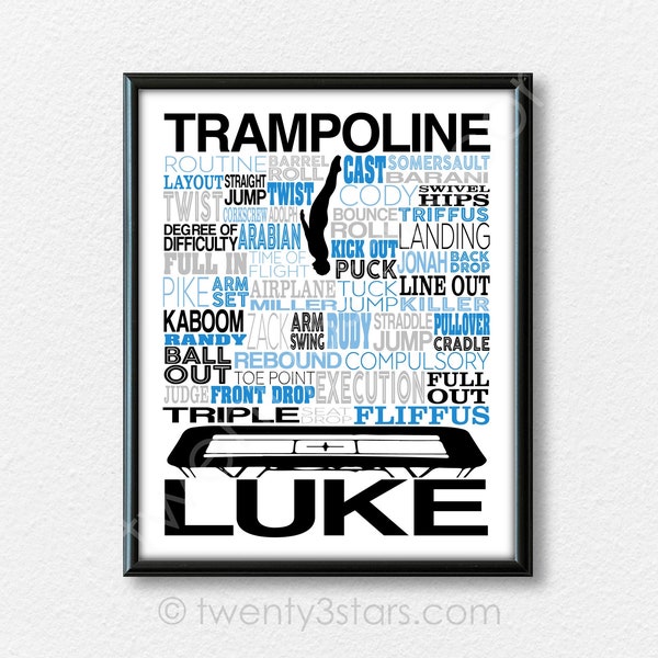 Trampoline Art Etsy