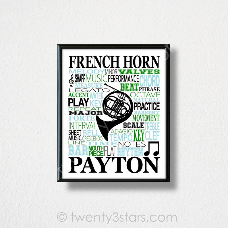 Mellophone Typography Poster Mellophone Player Gift Etsy