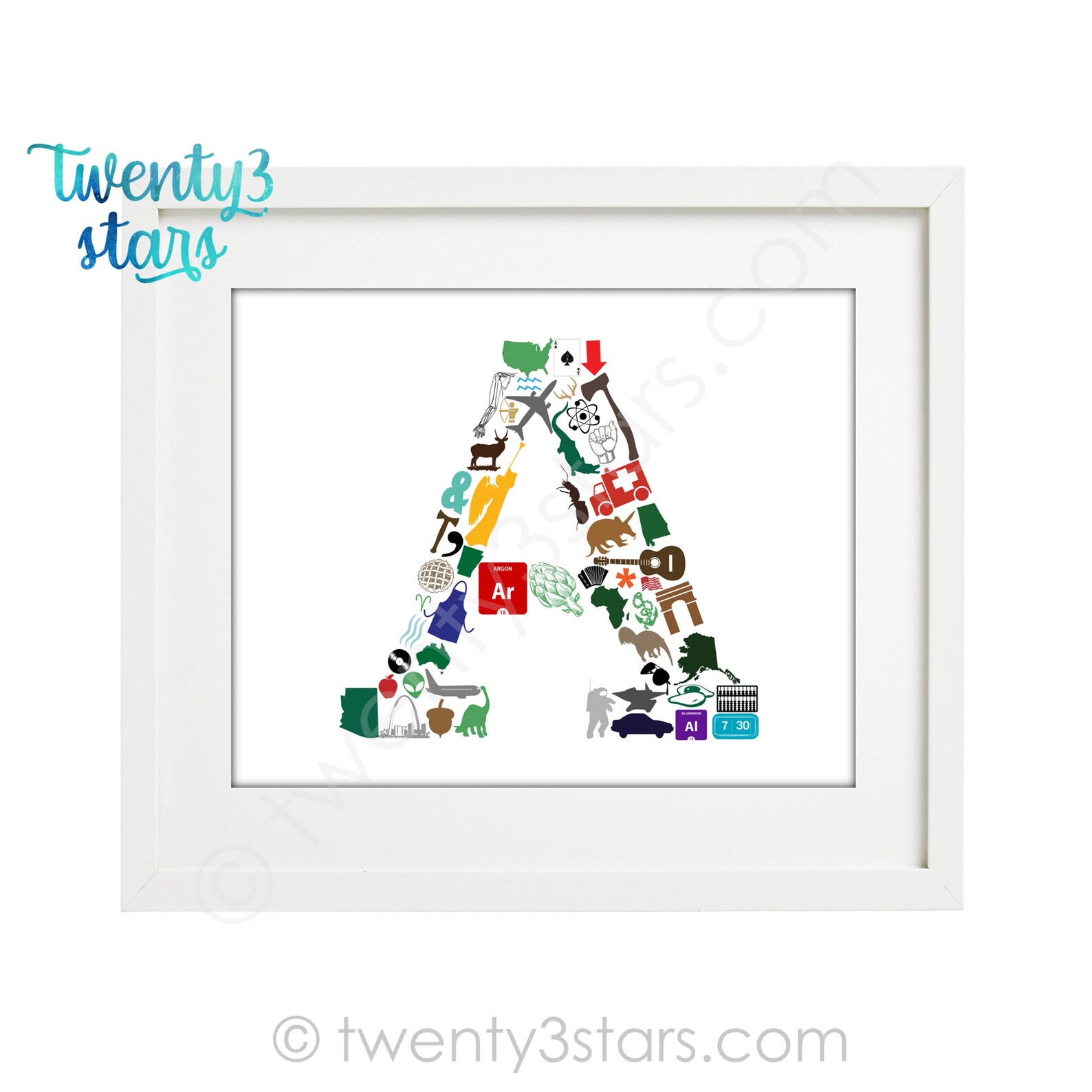 Letter A Poster Letter A is for Art A Nursery Wall Art Etsy
