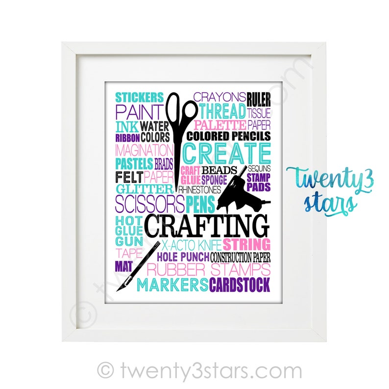 Crafting Word Art Crafting Gift Craft Artist Gift Craft  Etsy