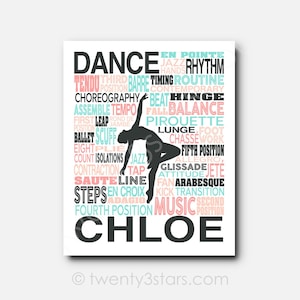 Personalized Jazz Dance Art Print: Custom Typography, Dancer Gift image 12