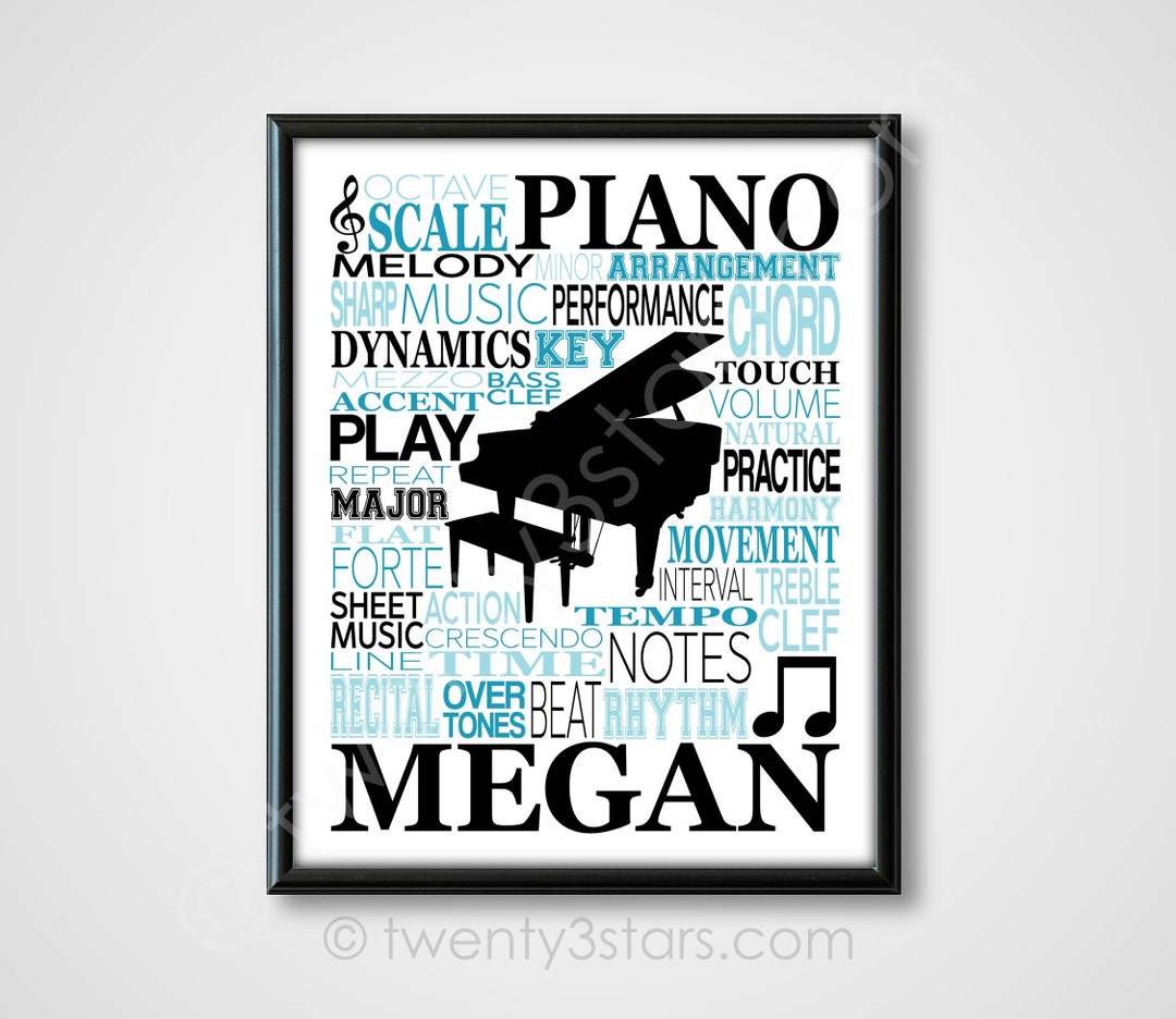 Custom Piano Poster Piano Player Art Pianist Gift Piano - Etsy