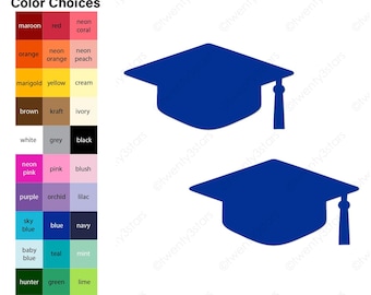 Graduation Cap Die Cuts | 65lb Cardstock | Grad Party Confetti, Cupcake Toppers, Table Scatter, Scrapbook Embellishments