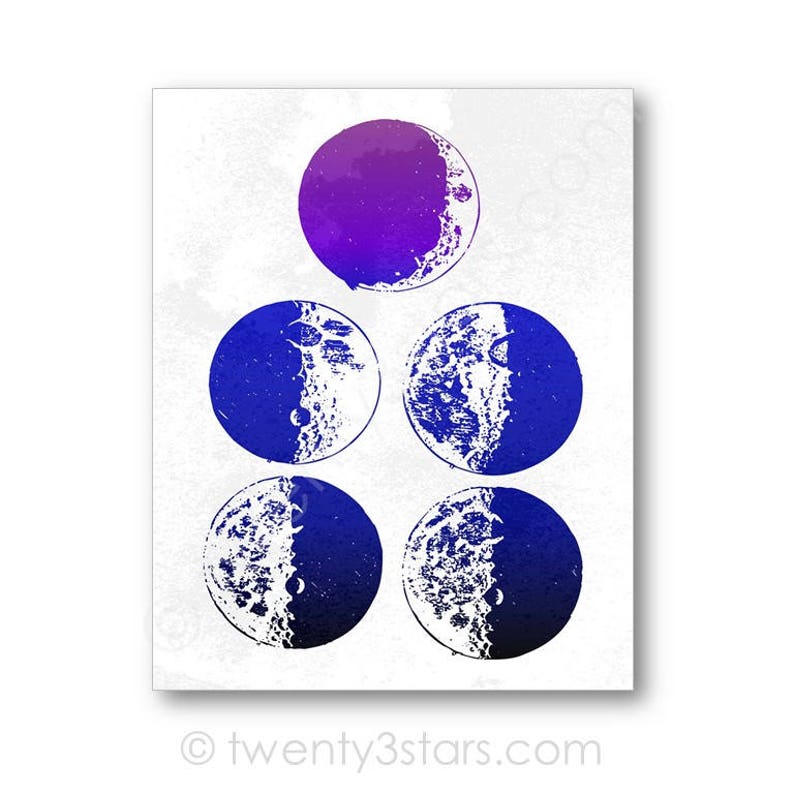 Rising Moon Posters Moon Poster Art Moon Posters Moon Etsy