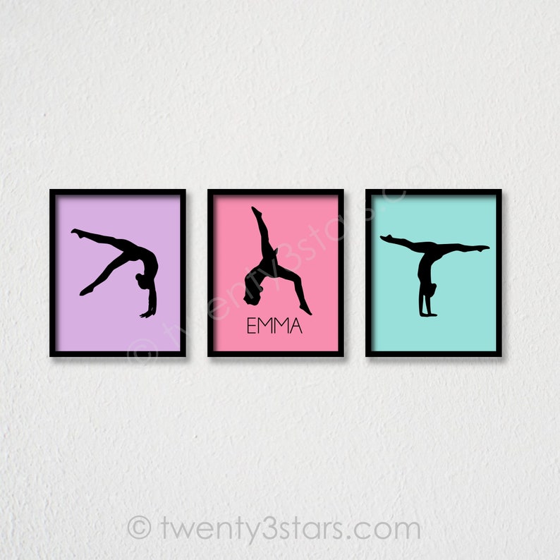 Gymnastics Name Posters Gymnast Gift Gymnastics Gift Etsy
