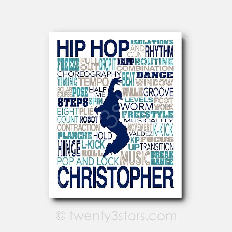 Personalized Jazz Dance Art Print: Custom Typography, Dancer Gift image 15