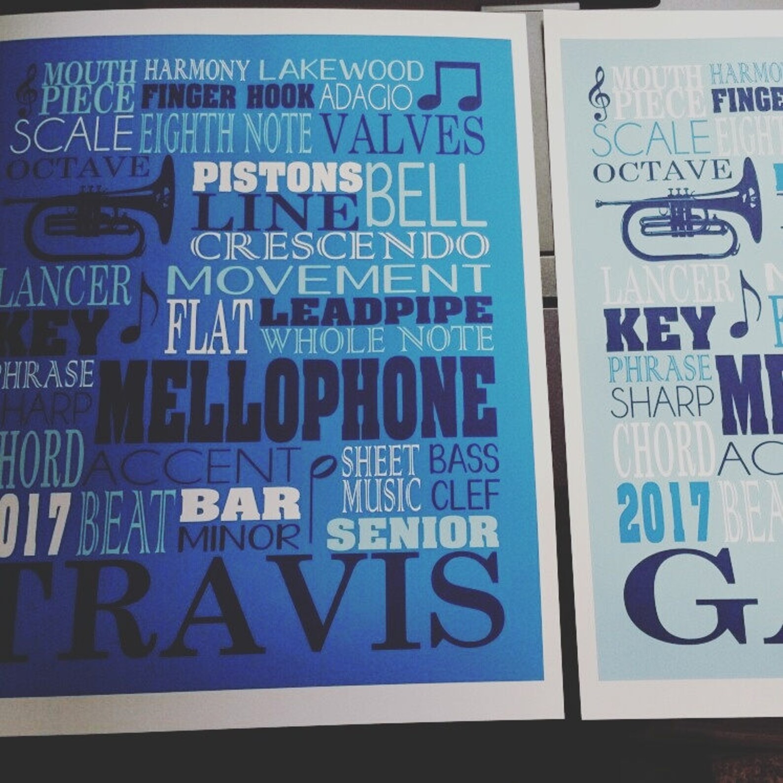 Mellophone Typography Poster Mellophone Player Gift Etsy