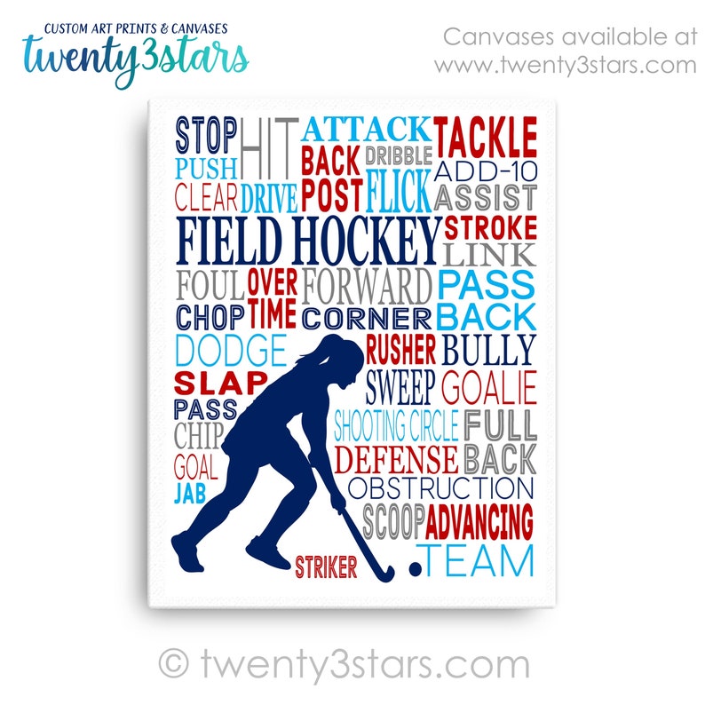 Field Hockey Word Art Field Hockey Art Field Hockey Poster Etsy