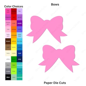 Découpes avec nœuds en papier : embellissements en papier cartonné, étiquettes cadeaux, scrapbooking