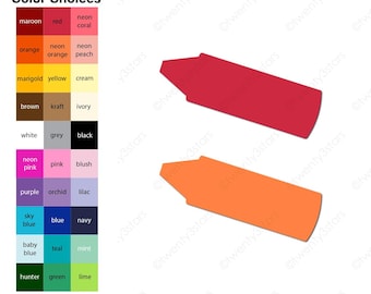 May include: A color chart titled Color Choices featuring a grid of thirty labeled color squares, alongside two crayon-shaped paper die cuts in red and orange, with the text Crayons and Paper Die Cuts displayed at the top and bottom.