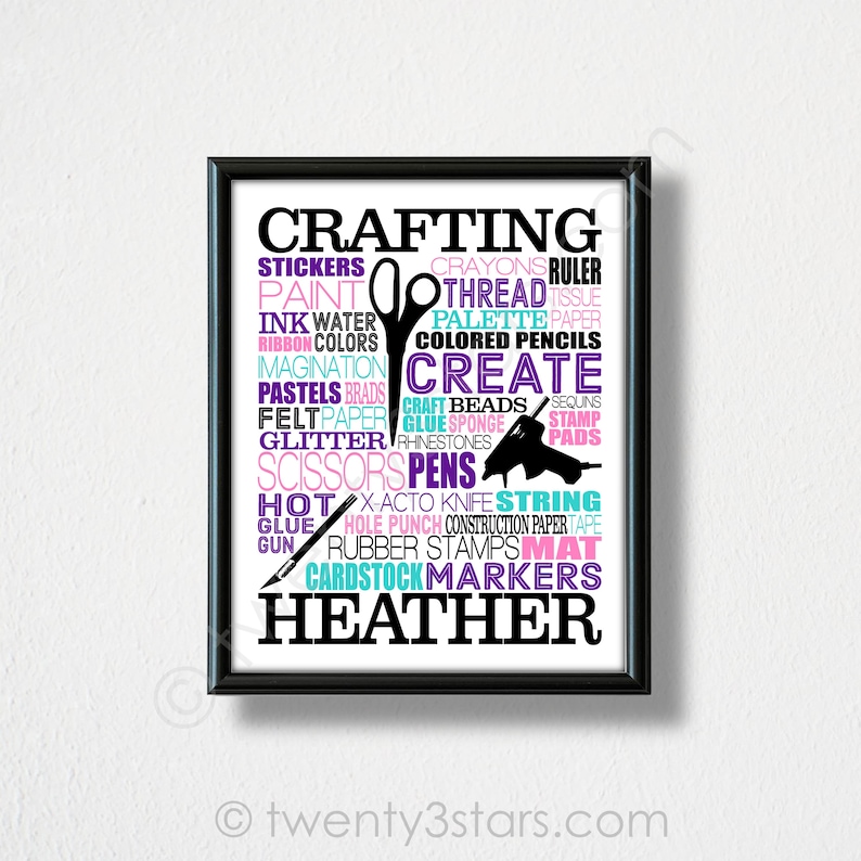 Crafting Word Art Crafting Gift Craft Artist Gift Craft Etsy