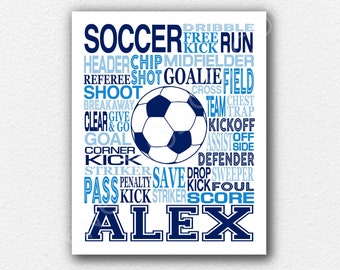 Soccer Ball Poster, Soccer Player Poster, Soccer Team Art, Soccer Gifts, Soccer Team Gift, Soccer Coach Gift, Soccer Word Art, Soccer Art