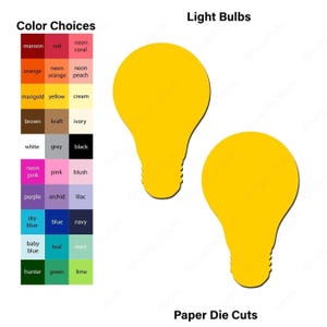 Light Bulb Cardstock Die Cuts: Party & School Decor, Bright Ideas Scrapbooking