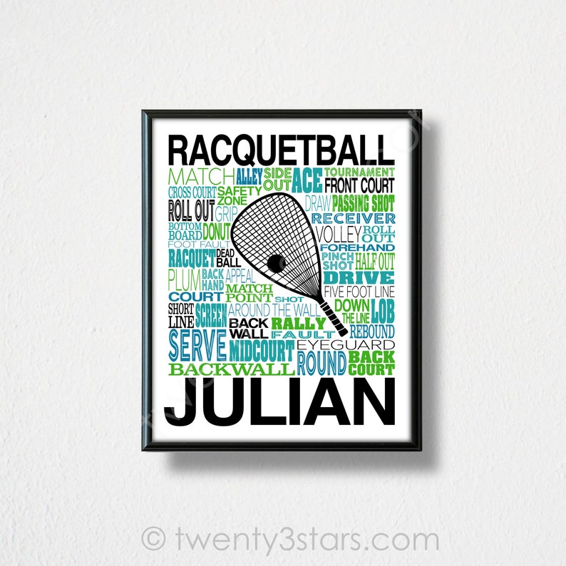 Lettering On Racket Word Personalized Padel Word Art Poster: Custom Racket Sports Gift - Etsy