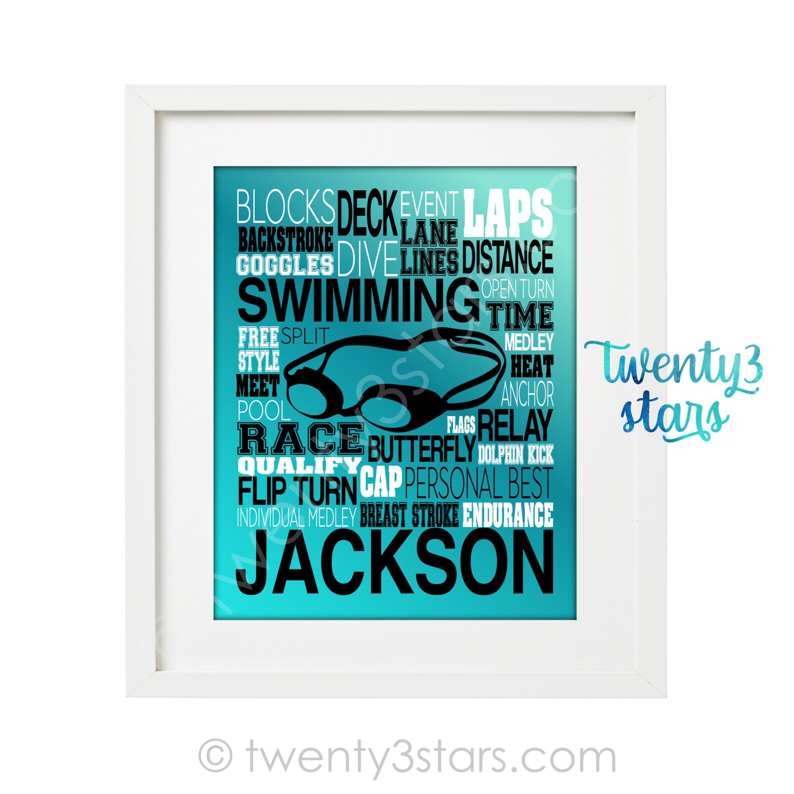 Personalized Swimming Word Art Custom Swimmer Poster Art Etsy Australia