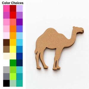 Paper Camel Die Cuts: Cardstock Party & Cupcake Topper Decorations