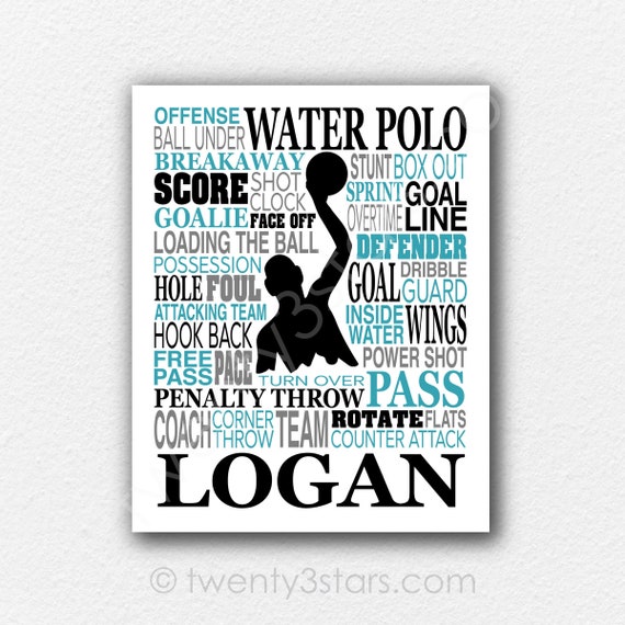 Cool Water Polo Gift Silhouette T-Shirt | Player And Trainer Cool Water Polo Gift Silhouette T-Shirt | Player And Trainer
