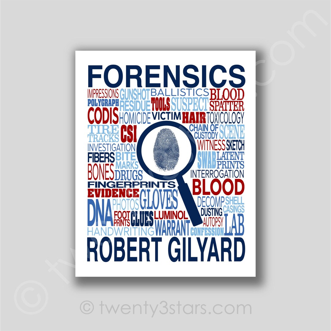 Custom Forensics Typography Poster: Crime Scene Tech Word Art - Etsy
