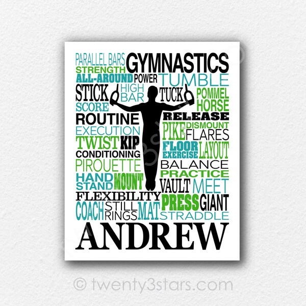Gymnastics Wall Art Etsy