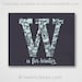 Letter W Poster Letter W is for Art W Nursery Wall Art - Etsy