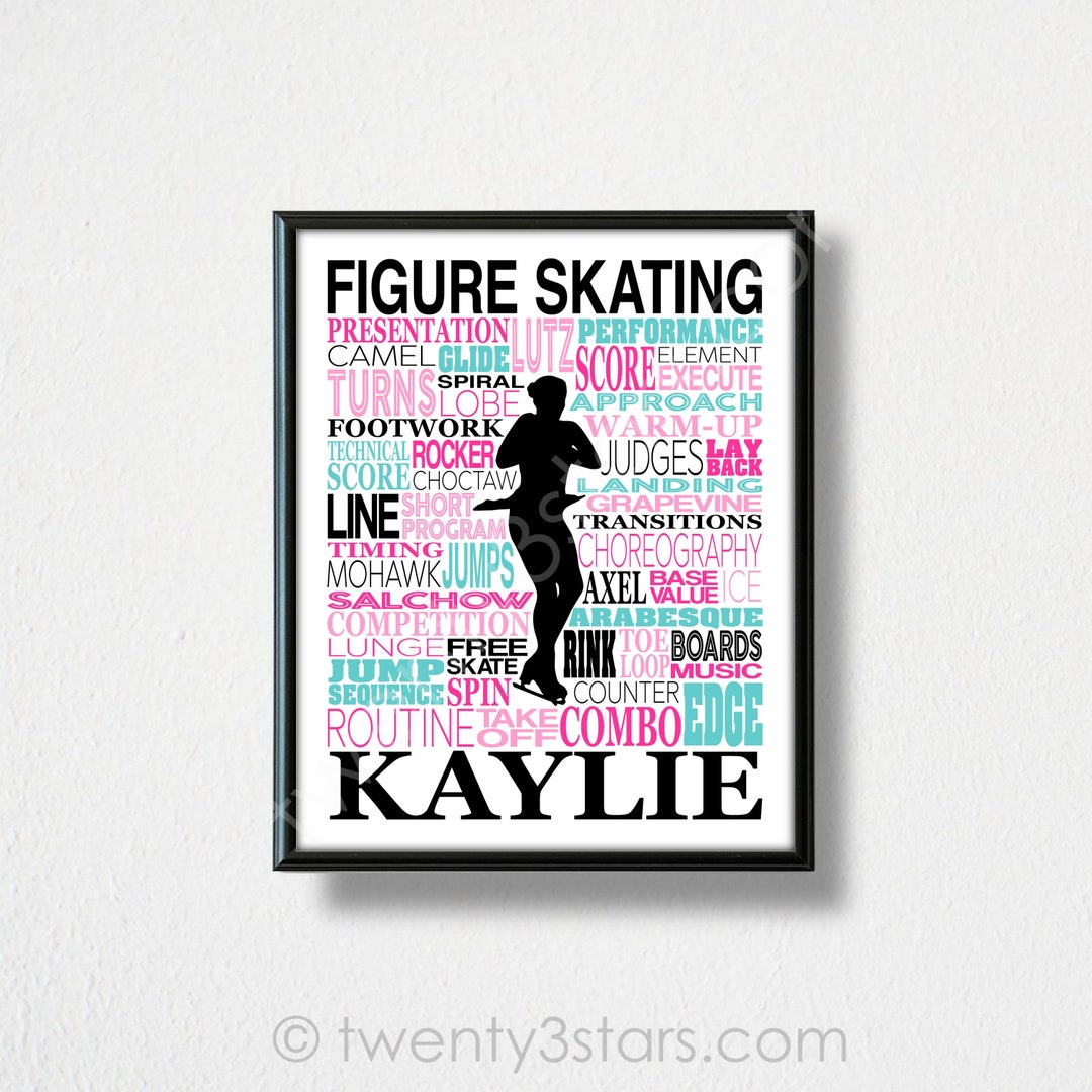 Figure Skating Gift Figure Skater Art Gift for Ice Skater Etsy