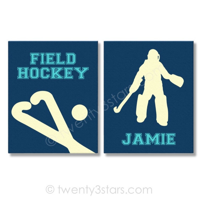 Field Hockey Posters Girl's Field Hockey Art Custom Etsy UK