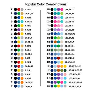 Popular color combinations to choose from for twenty3stars typography art