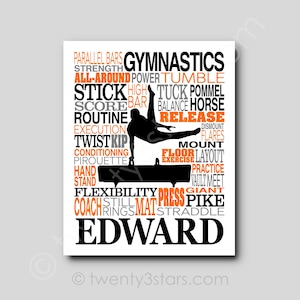 Custom Gymnastics Poster: Pommel Horse Art, Coach Gift