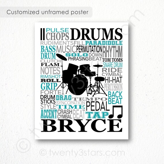Snare Drum Joke Drum Sound Spelling Personalized Drummer Poster