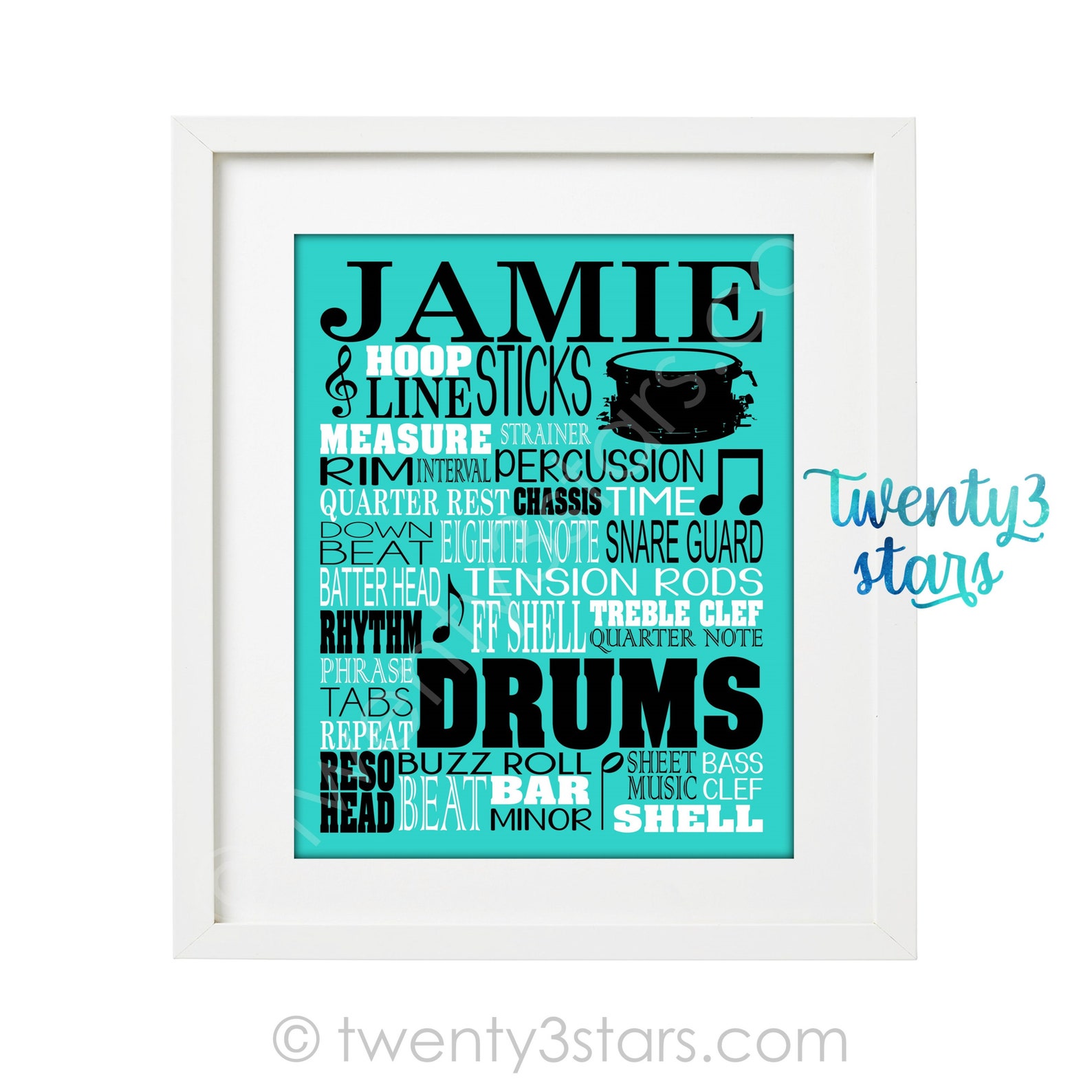 Drums Typography Poster Drummer Art Drummer Gift Snare Drum Etsy