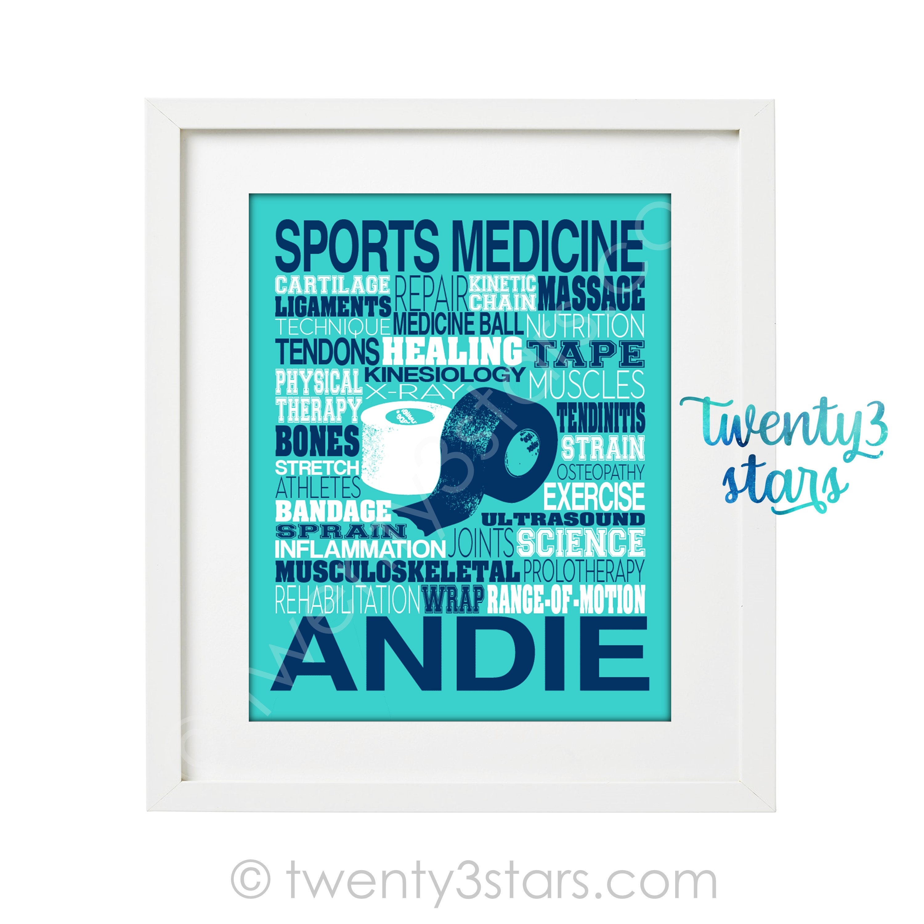 Sports Medicine Typography Poster Advanced Sports Medicine Etsy UK
