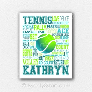 Tennis Word Art Tennis Ball Art Tennis Art Tennis Player Gift Girl&#39;s Tennis Gift Tennis Team Gift Tennis Coach Gift Tennis Poster