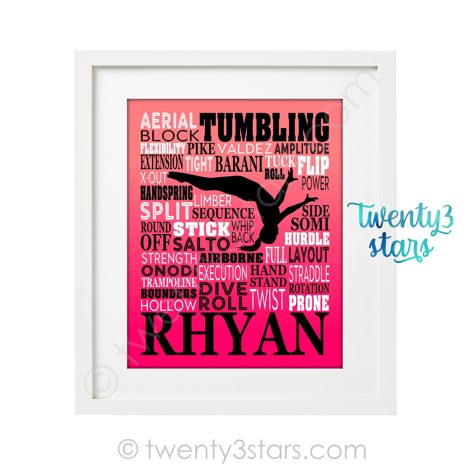 Trampoline Word Art Trampoline Gymnast Gift Gift for Etsy