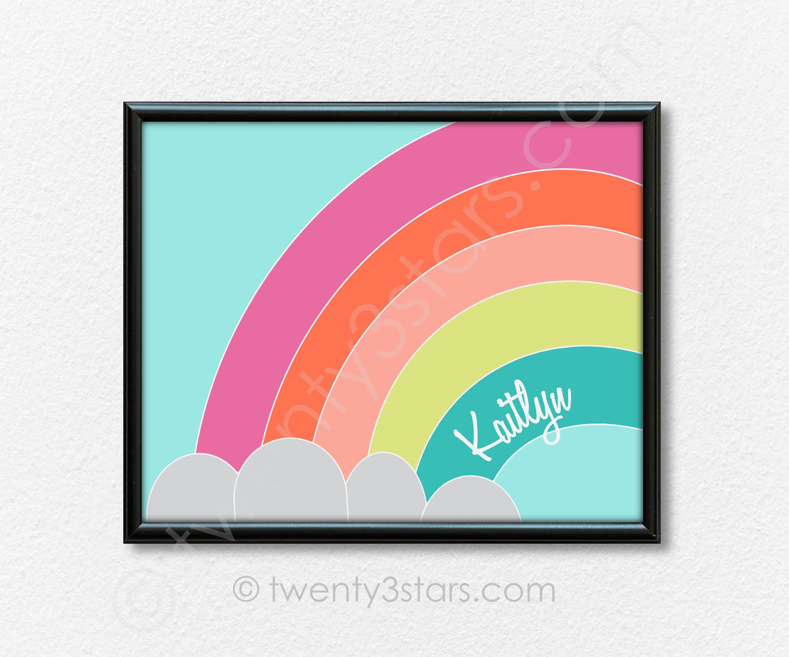 Custom Name Rainbow Art Print – Little Great Design Co.