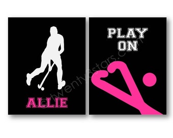 Field Hockey Posters, Girl's Field Hockey Art, Custom Field Hockey Art, Field Hockey Player Gift, Coach Gift, Field Hockey Goalie Poster Art